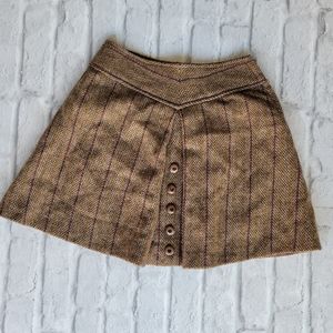 Severinsen wool vintage skirt with faux buttons Handmade